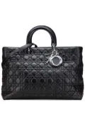 Christian Dior Pre-Owned 2009 XL Lambskin Cannage Lady Dior satchel - Black
