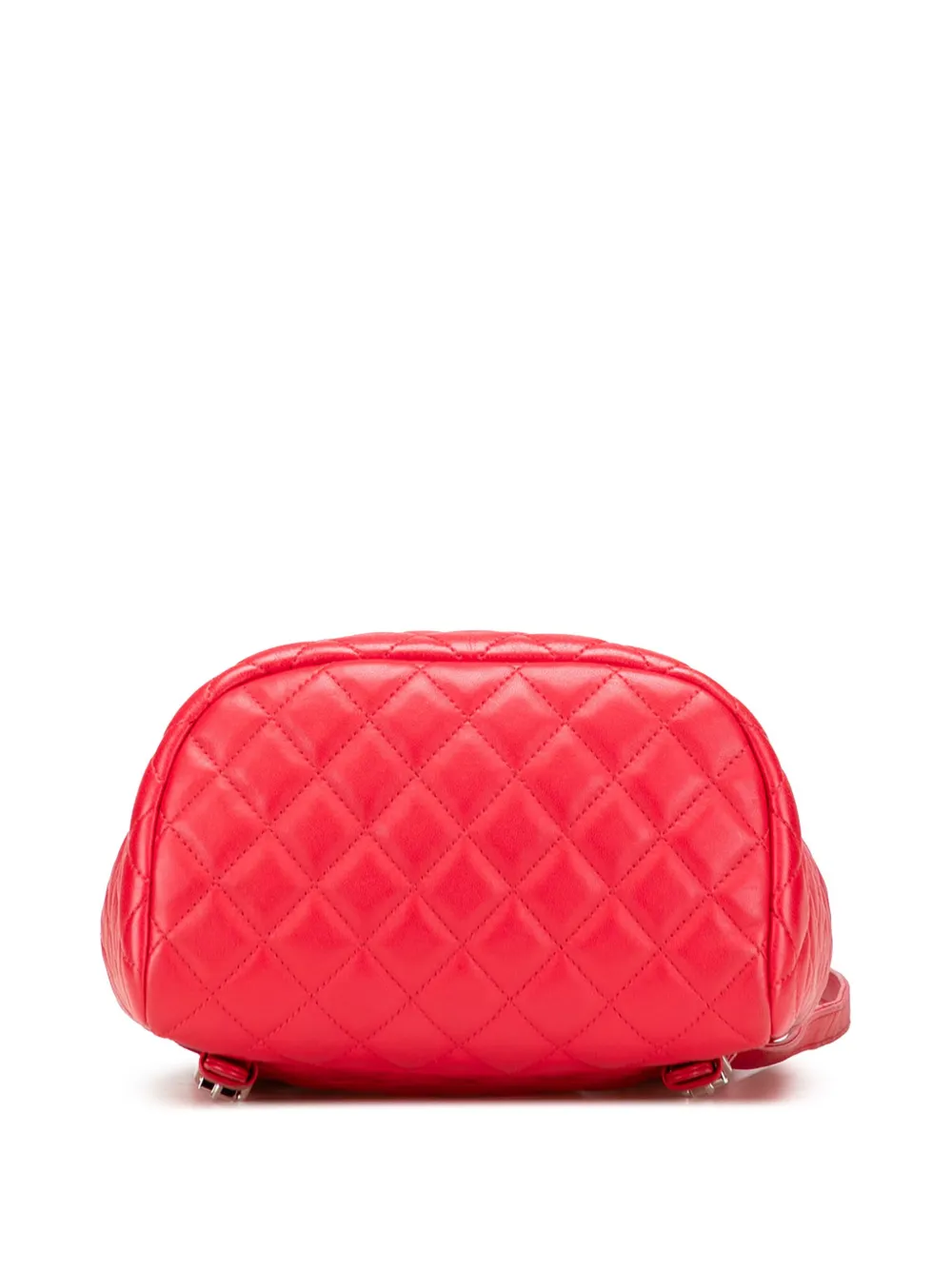 Pre-owned Chanel 2016-2017 Small Lambskin Urban Spirit Backpack In Red
