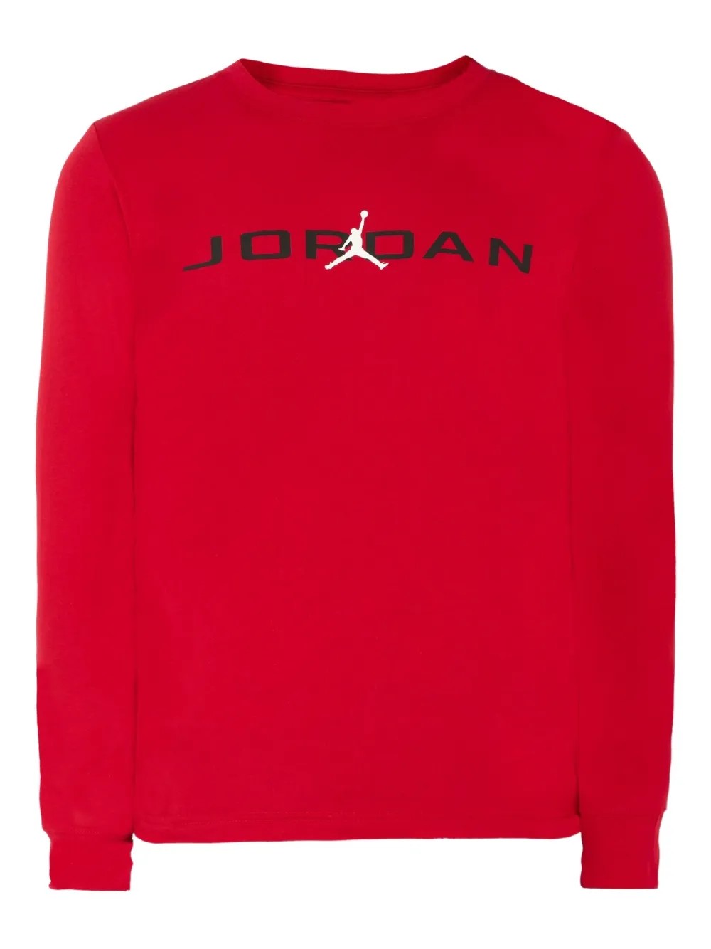 Jordan Kids T-shirt met logoprint en lange mouwen Rood