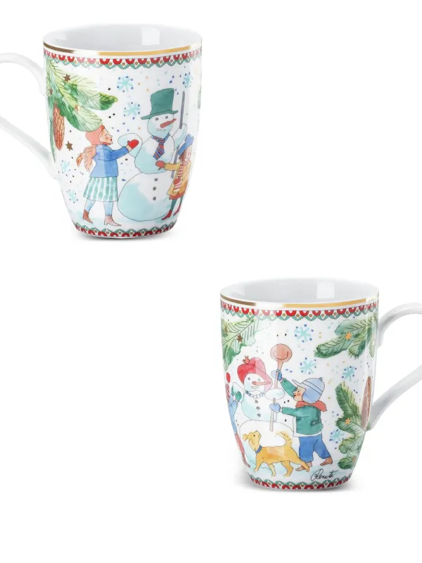 Hutschenreuther Tazza In Porcellana 'Foresta Delle Fiabe' - Collezione Natalizia, Multicolore, Lavabile In Lavastoviglie