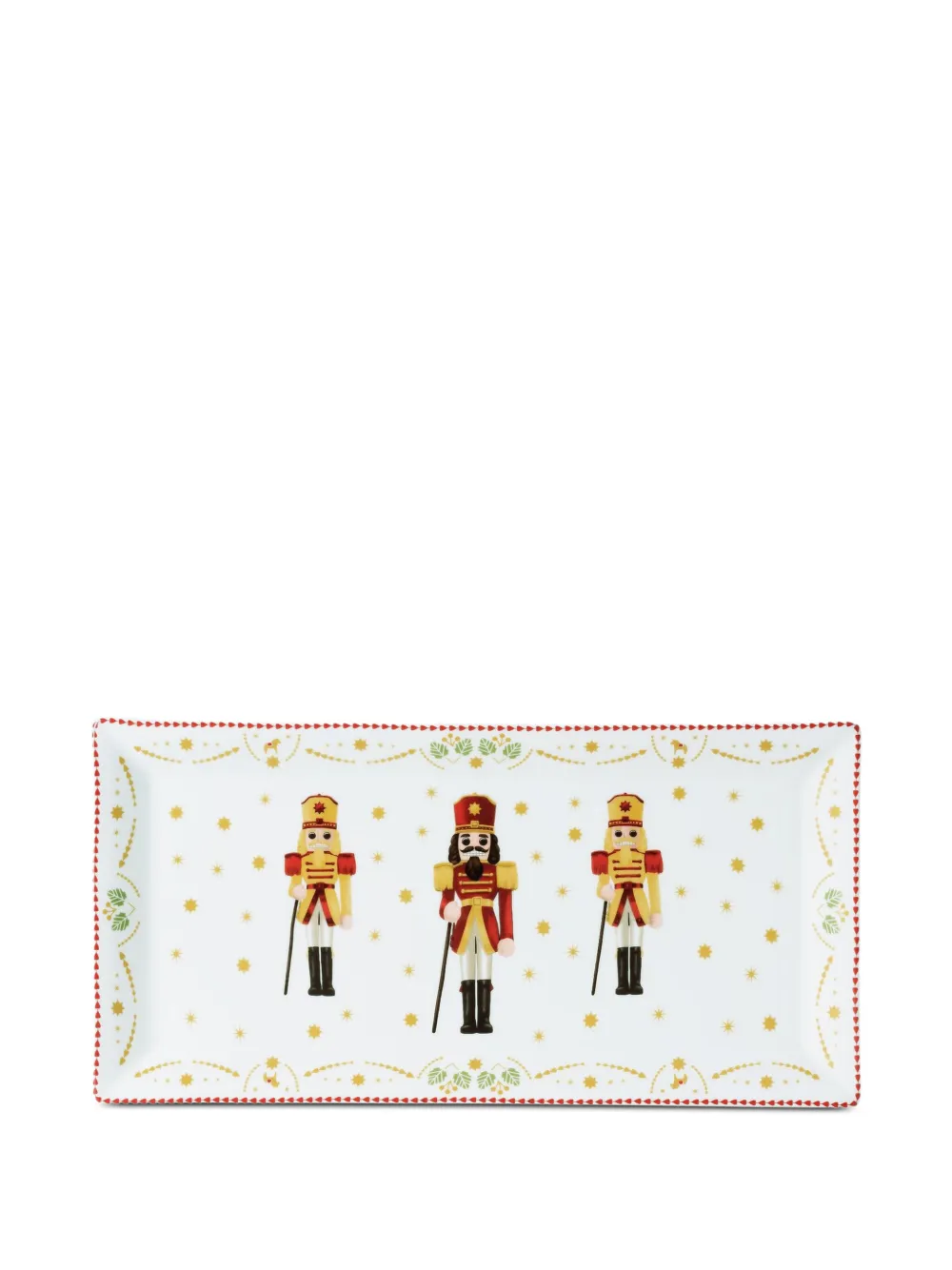 HUTSCHENREUTHER Christmas Love nutcracker rectangular tray (36.1cm x 18cm) | White | Image 1