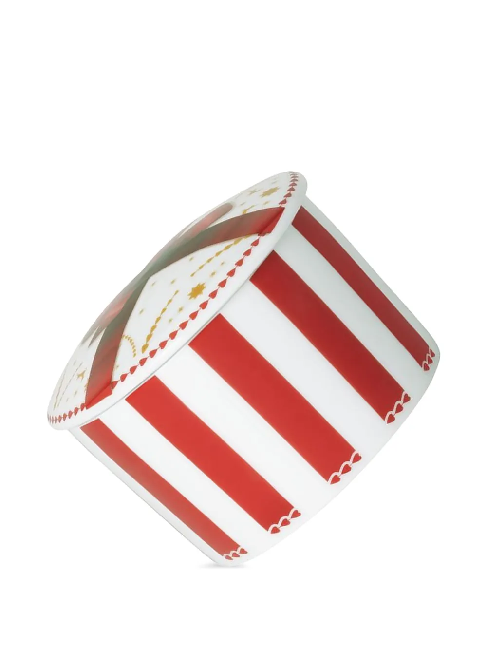 HUTSCHENREUTHER small Christmas striped lidded box (8.4cm x 11.4cm) | Decorative Boxes | Image 2
