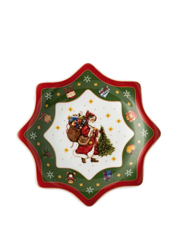 HUTSCHENREUTHER Happy Wintertime star-shaped Tray (20.5cm) | White