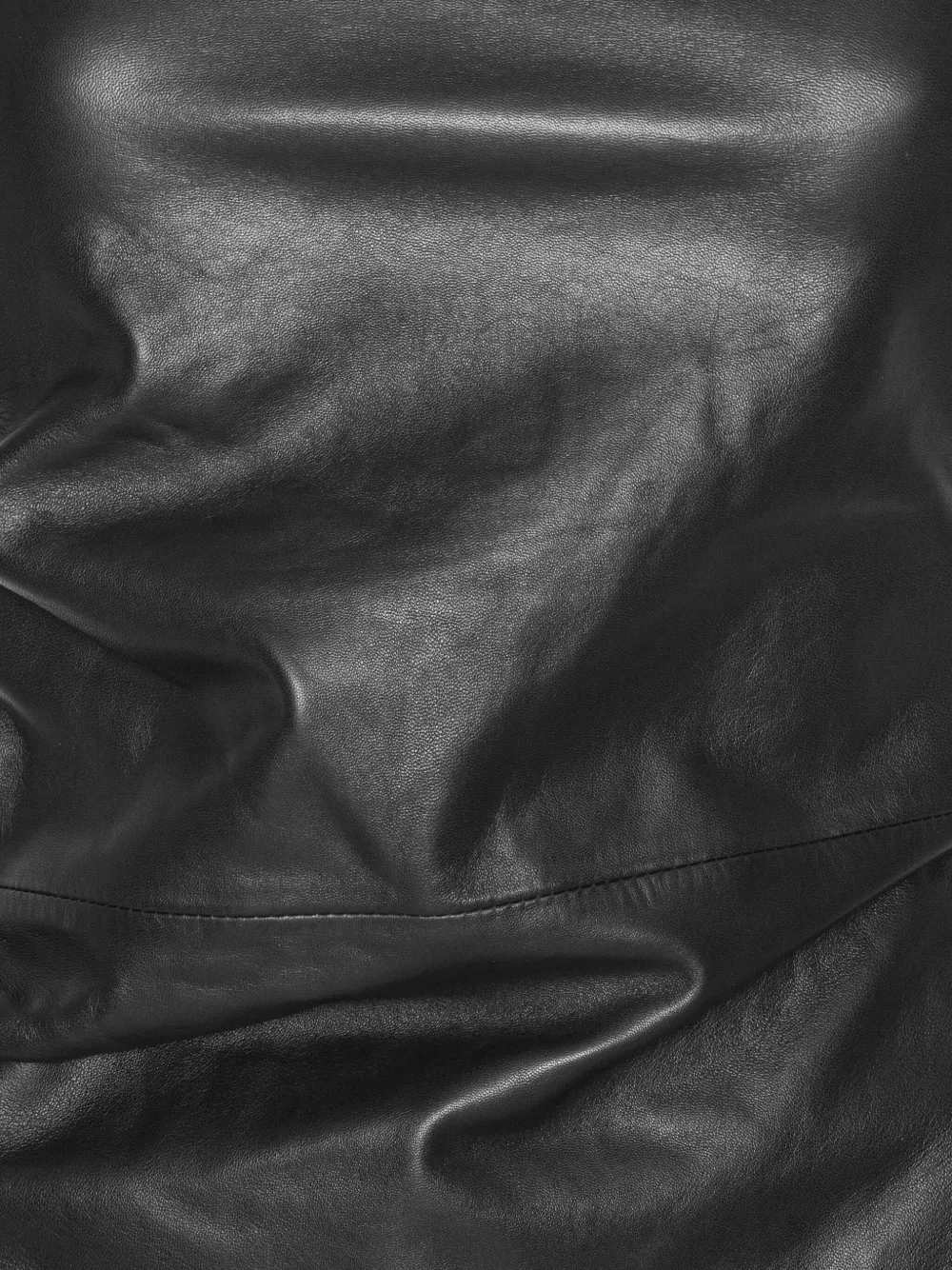 Rotate Birger Christensen Side-buttoned Leather Top In Black