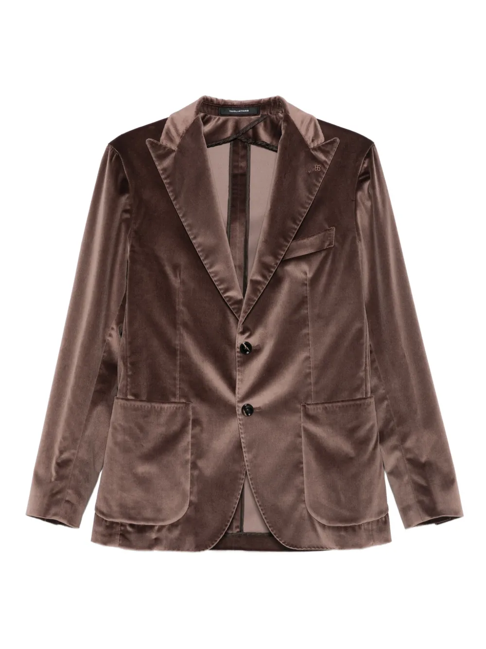Tagliatore velvet patch-pocket blazer | Brown | Image 1