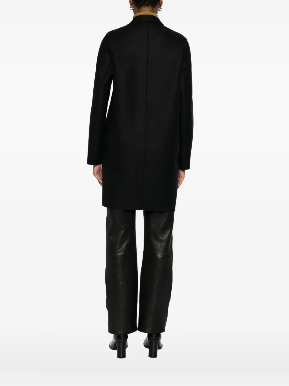 Harris Wharf London Cocoon Virgin-wool Coat In Black