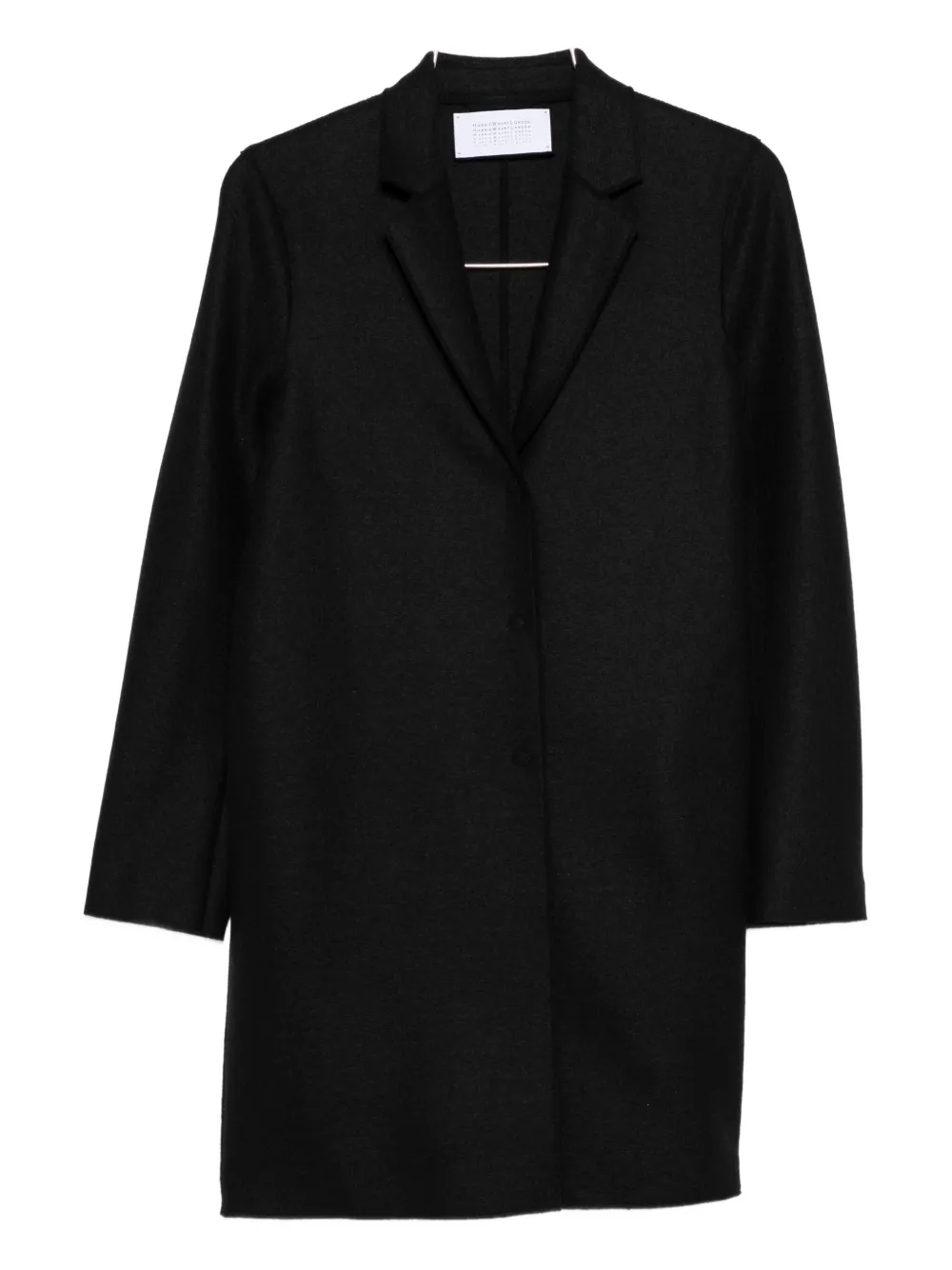 Harris Wharf London Cocoon Virgin-wool Coat In Black
