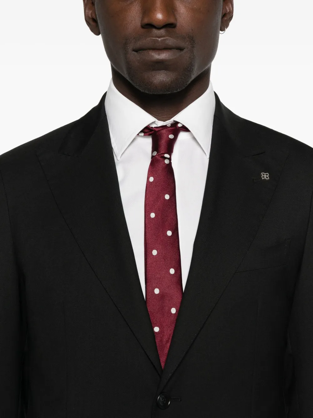 Tagliatore Black Suit In Virgin Wool With Single-breasted Jacket And Trousers In Black