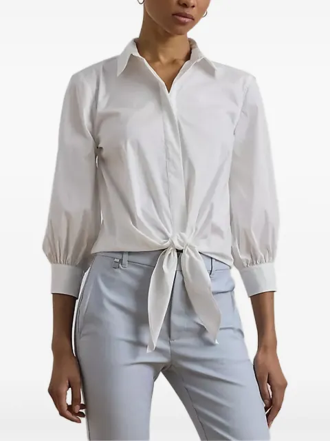 Lauren Ralph Lauren balloon-sleeve tie-front shirt
