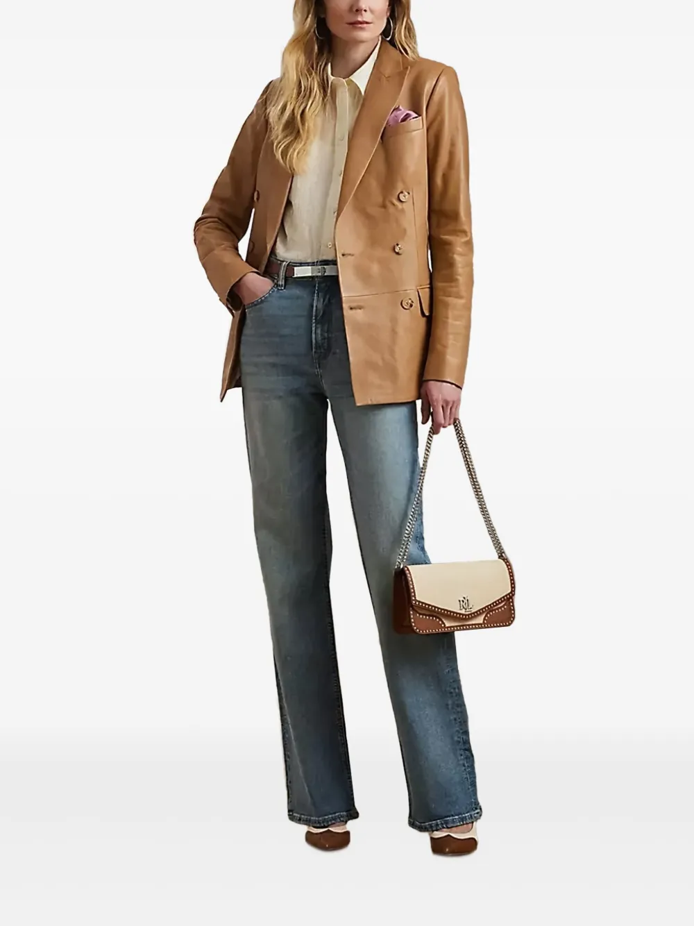 Lauren Ralph Lauren embroidered cotton shirt - Beige