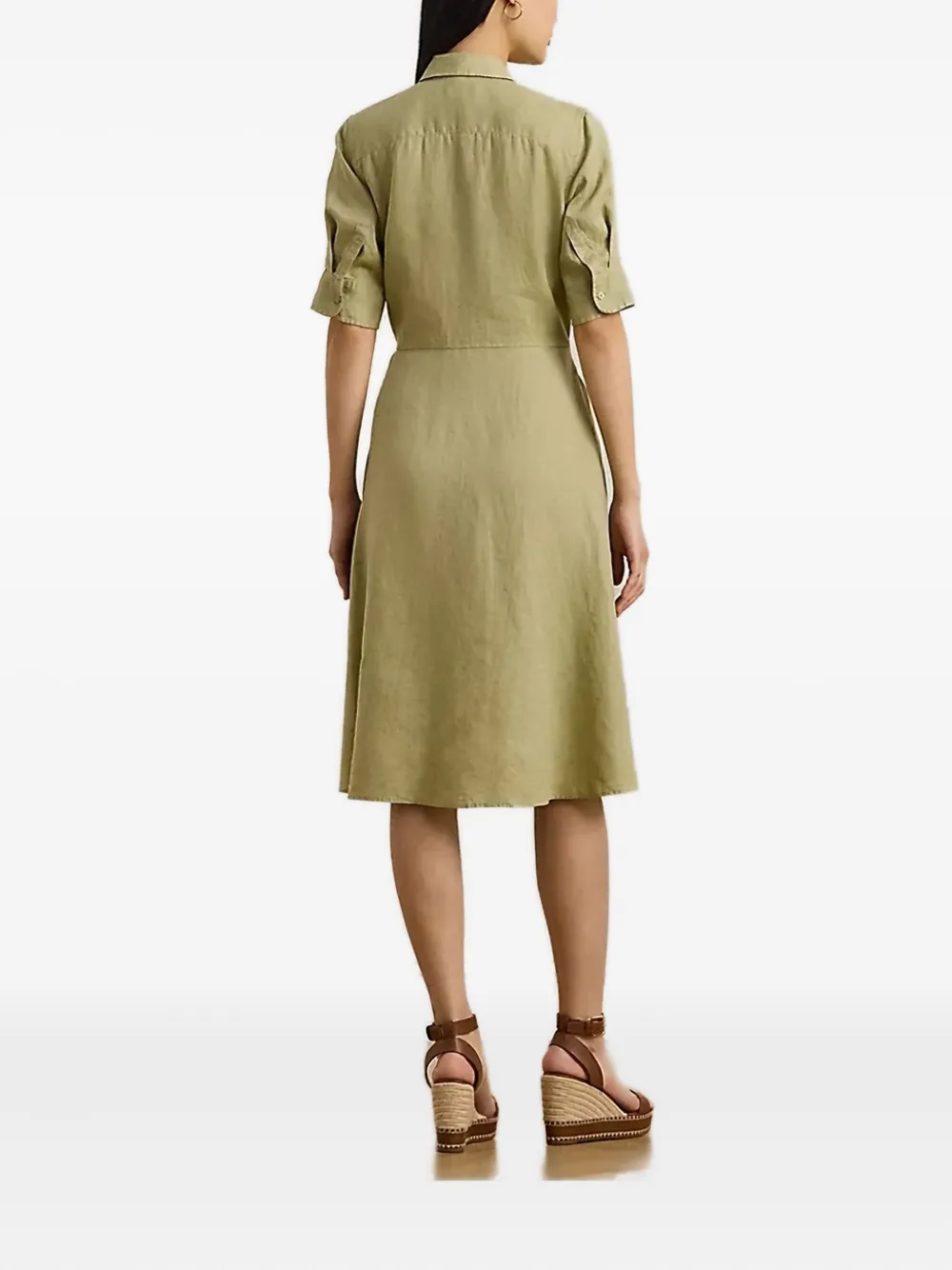 Lauren Ralph Lauren Blousejurk met gestrikte voorkant Groen