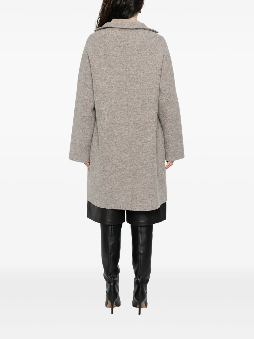 Harris Wharf London Gemêleerde jas met enkele rij knopen Grijs