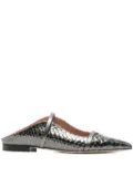 Malone Souliers leather pointed-toe flats - Grey