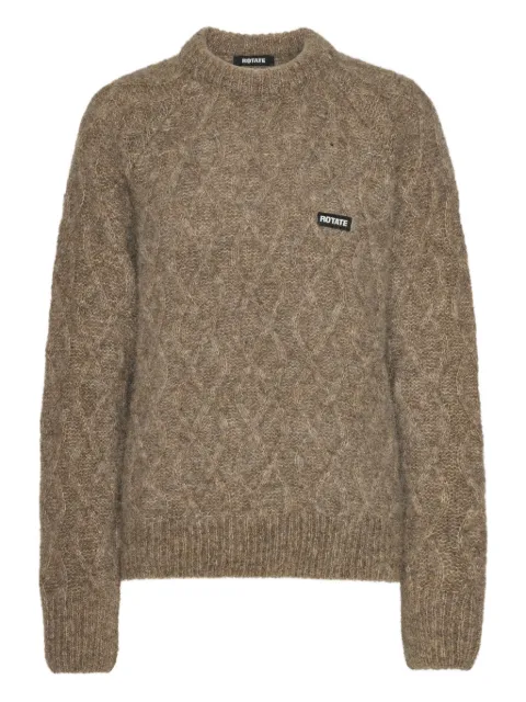 ROTATE BIRGER CHRISTENSEN cable-knit crew-neck sweater
