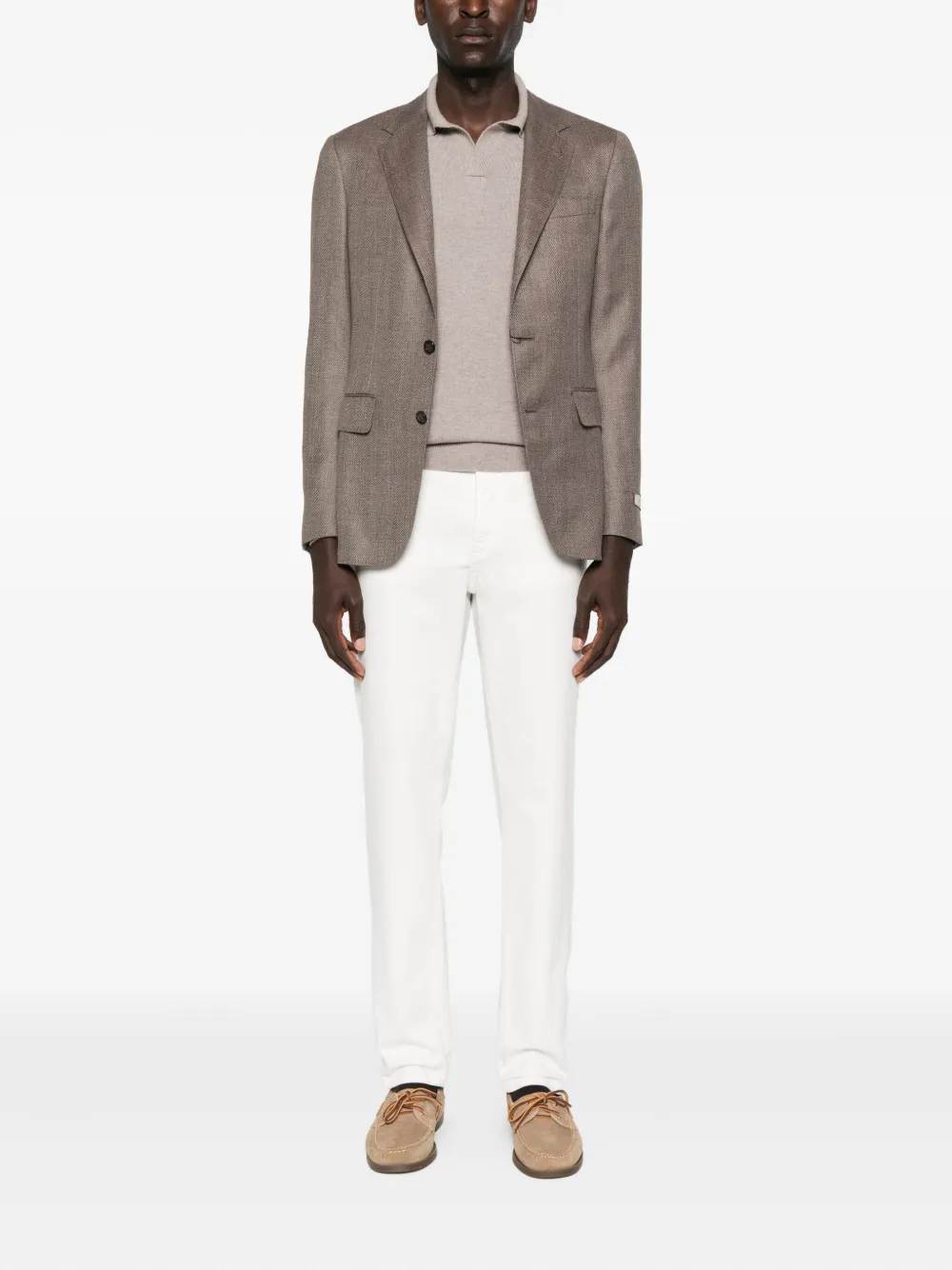 Canali herringbone single-breasted blazer | Blazers | Image 2
