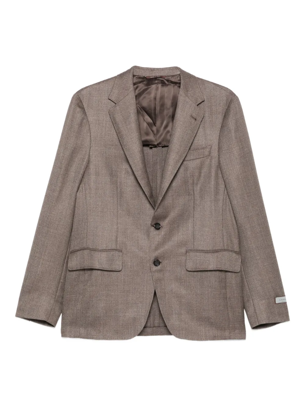 Canali herringbone single-breasted blazer | Neutrals | Image 1
