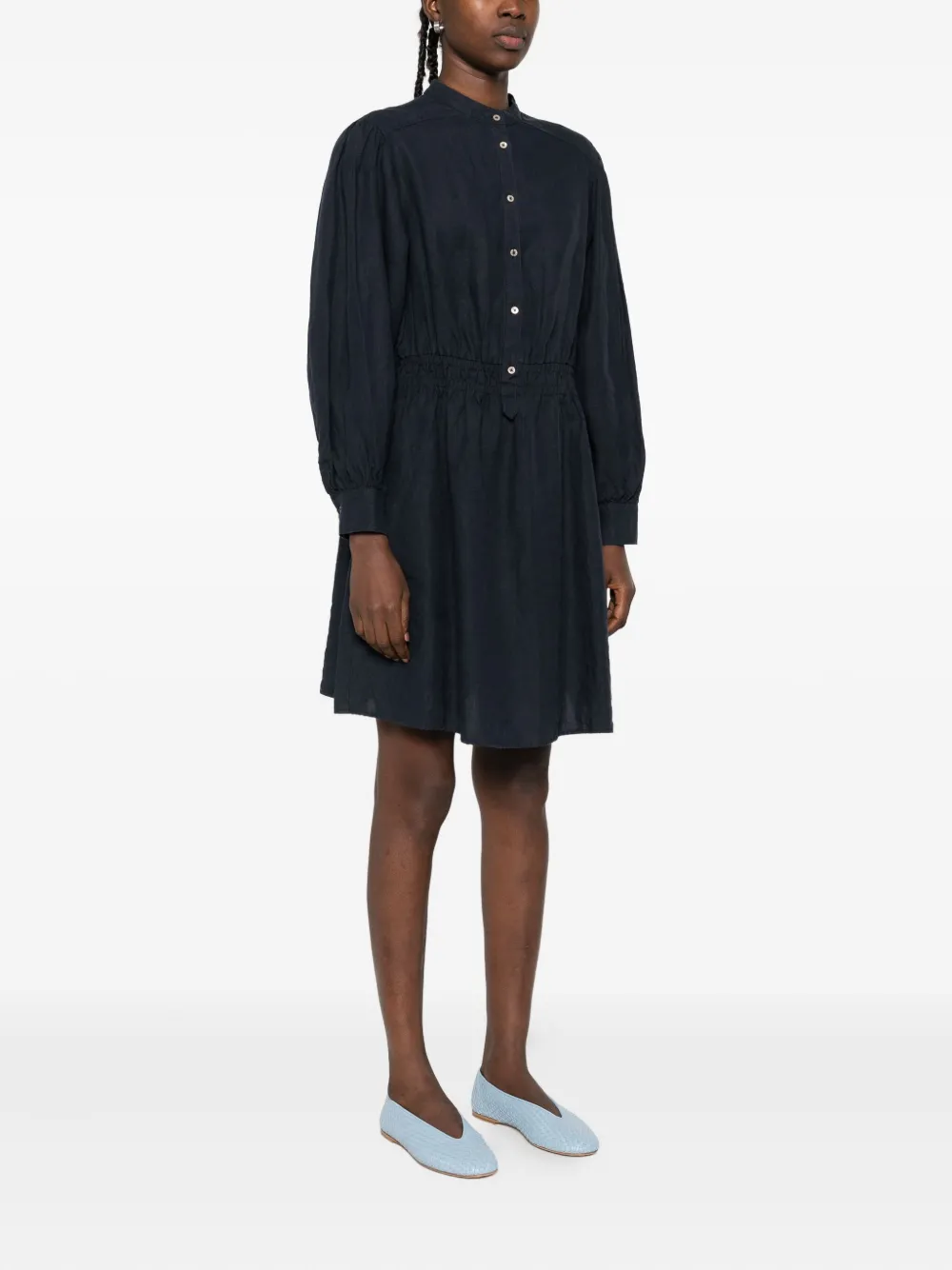 Marc O'Polo Midi-jurk met knopen Blauw