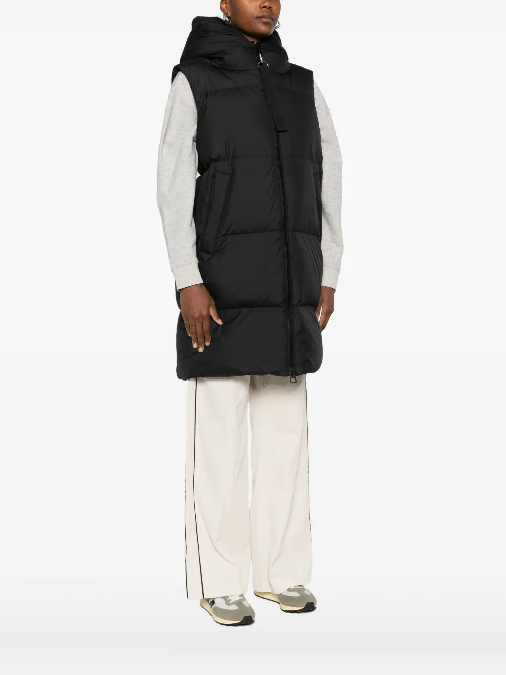 Marc O'polo Quilted High-neck Gilet In Black
