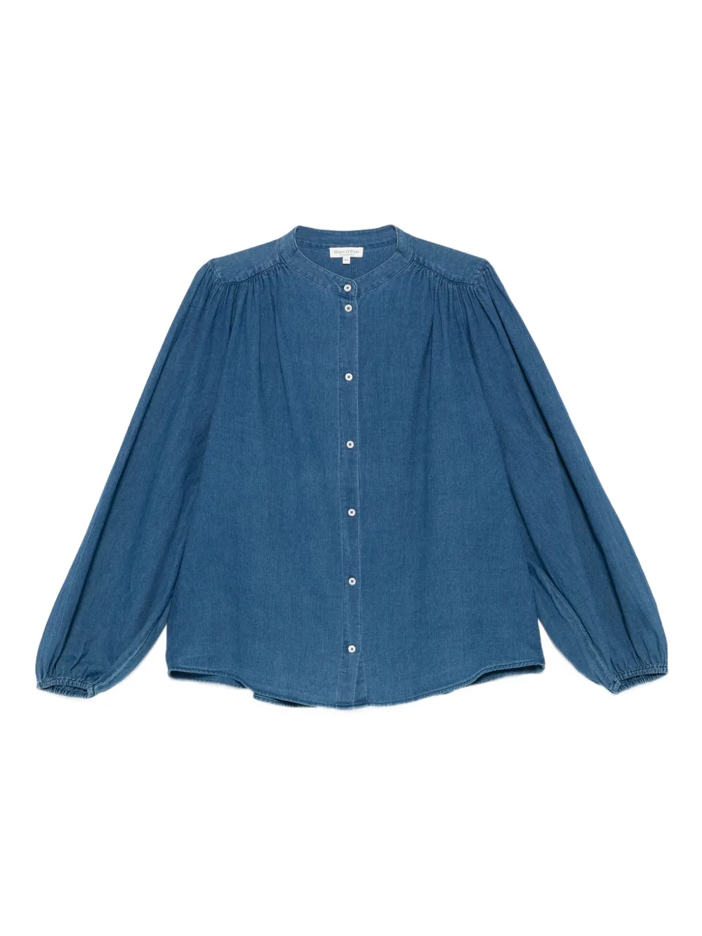 Marc O'polo Balloon-sleeve Button-front Shirt In Blue
