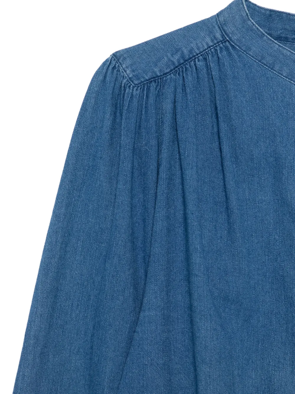 Marc O'polo Balloon-sleeve Button-front Shirt In Blue