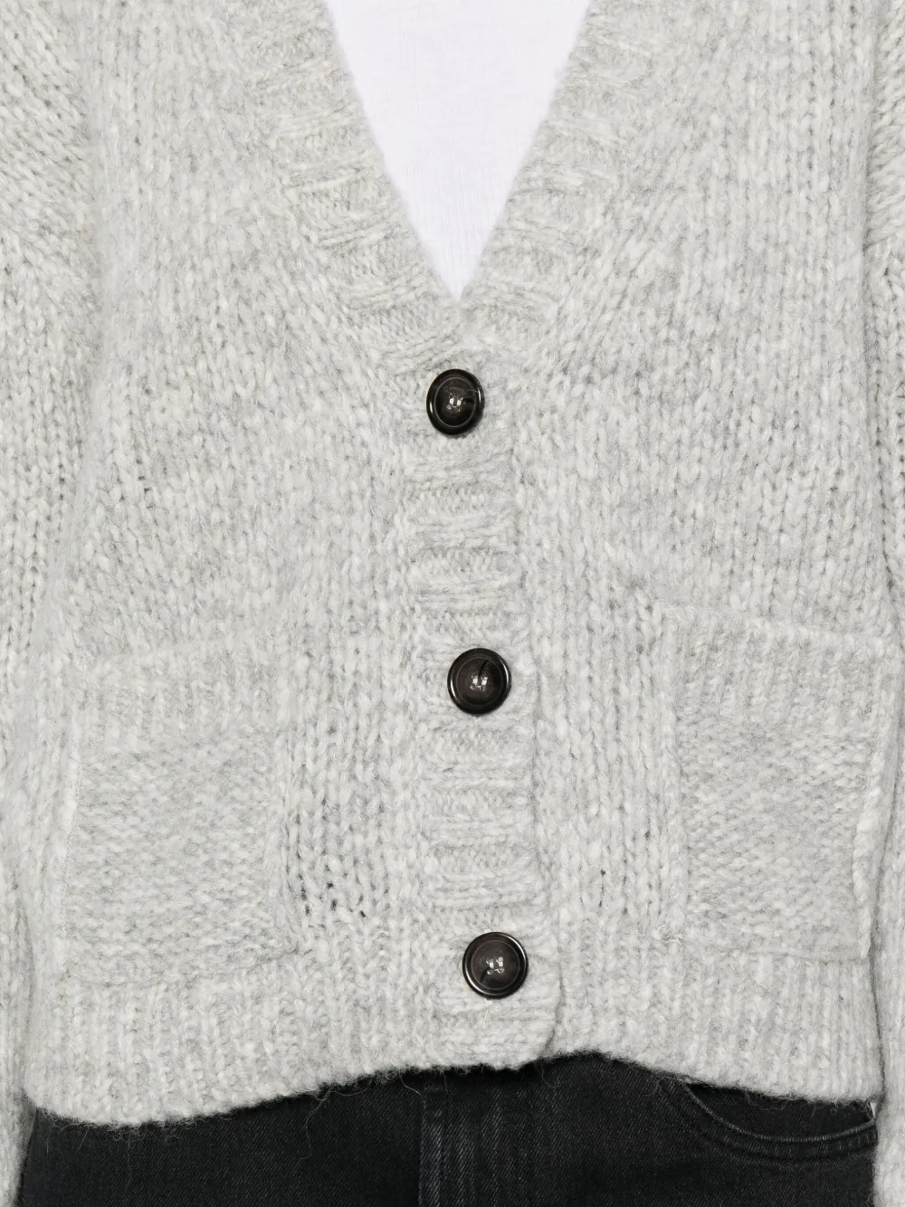 Marc O'polo V-neck Cardigan In Gray