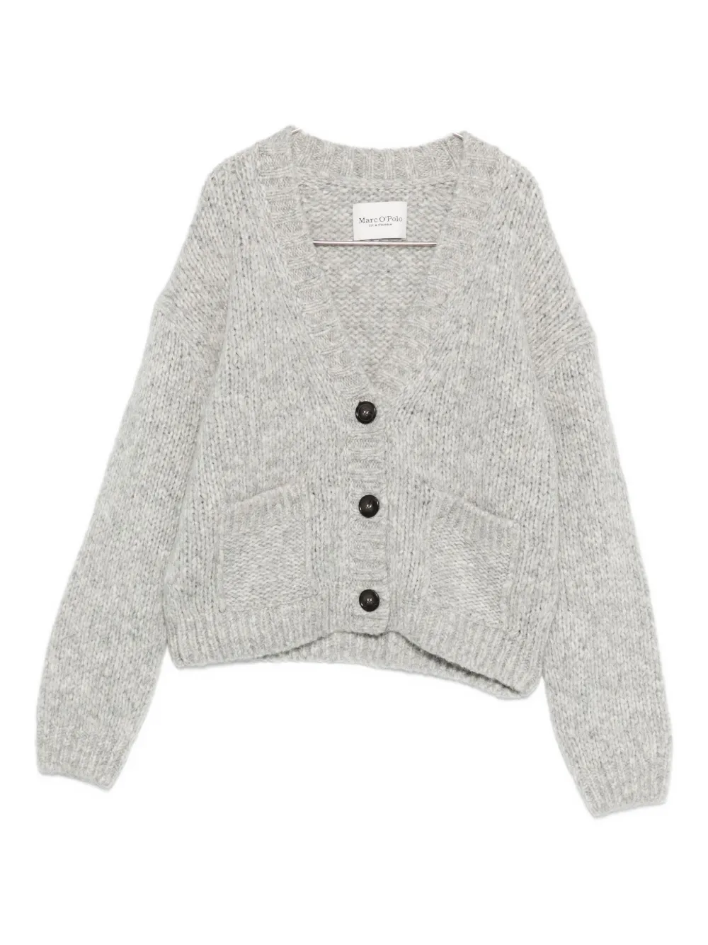 Marc O'polo V-neck Cardigan In Gray