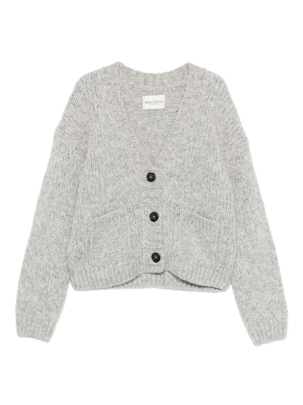 Marc O'Polo Vネック カーディガン - グレー Marc O'Polo Vネック カーディガン - グレー