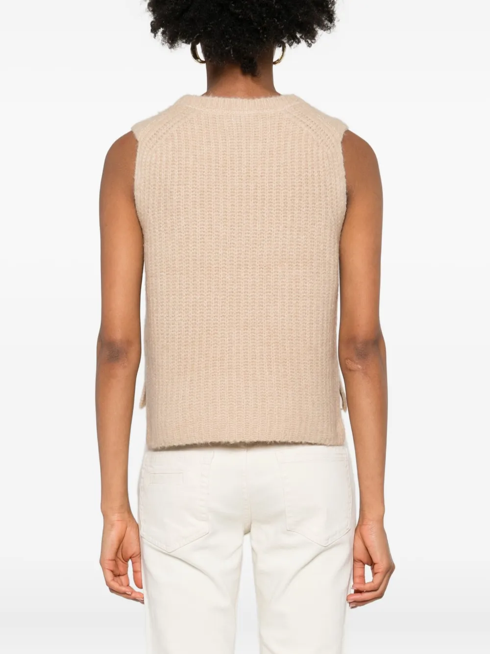 Marc O'polo Ribbed Sleeveless Top In Pink