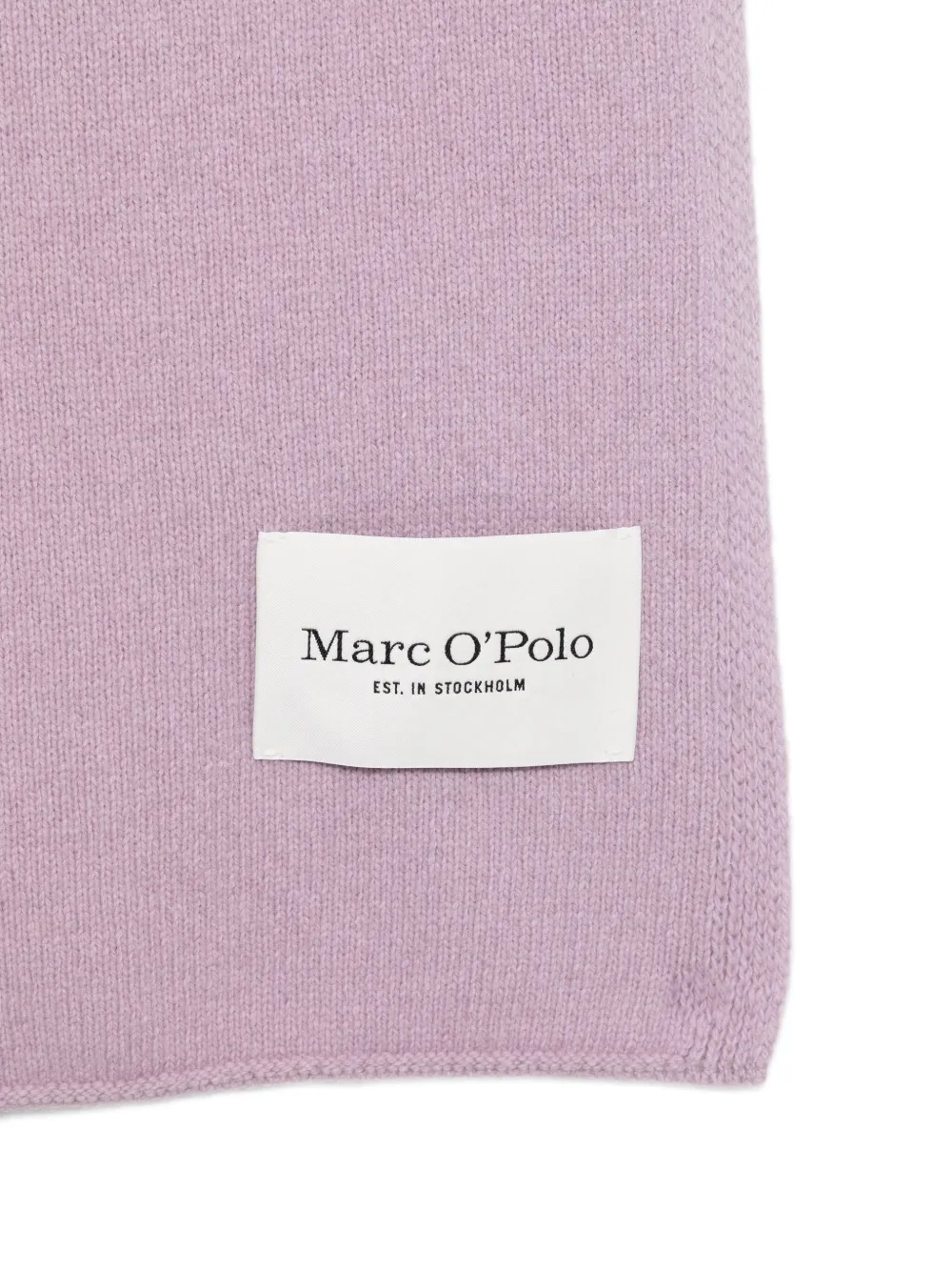 Marc O'Polo logo-patch scarf Paars