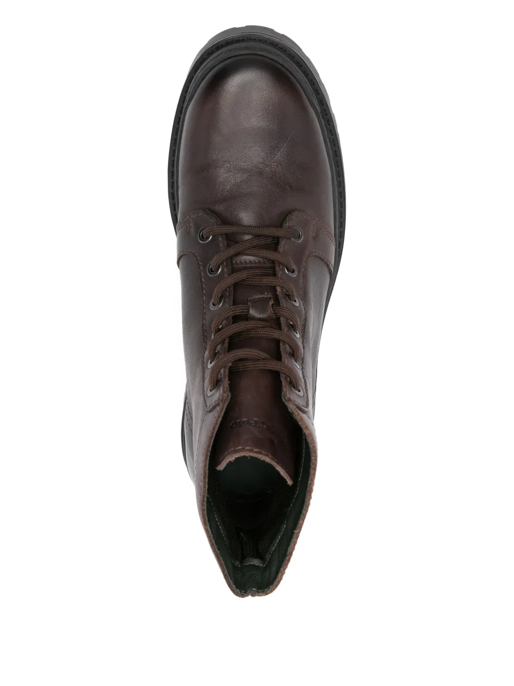 Marc O'Polo lace-up biker boots Brown