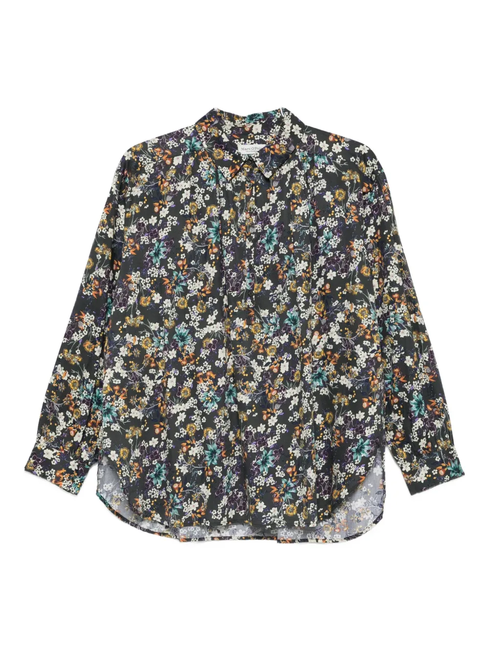 Marc O'polo Floral-pattern Shirt In Black
