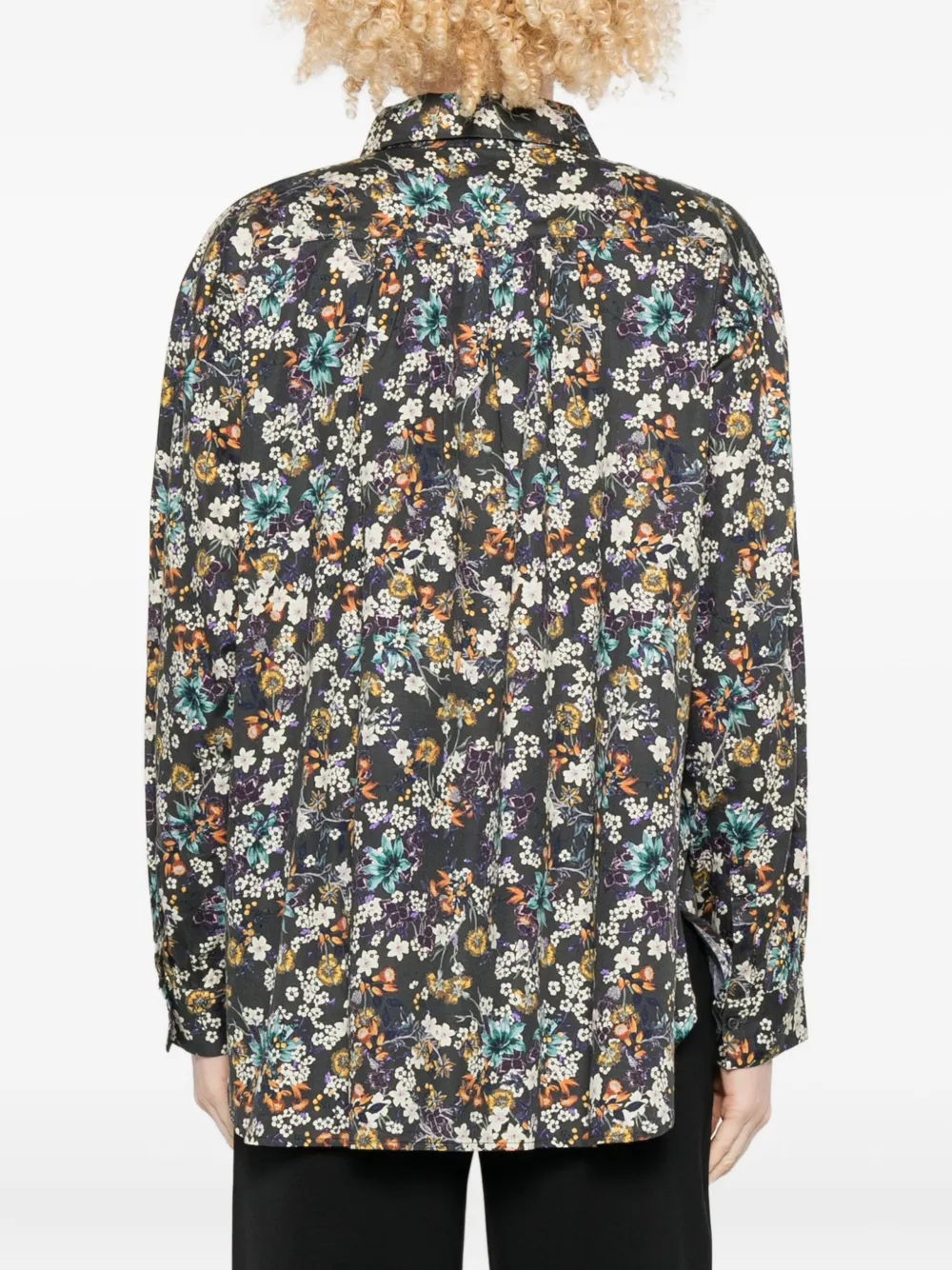 Marc O'polo Floral-pattern Shirt In Black