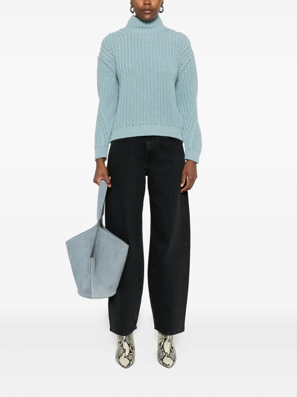Marc O'polo High-neck Sweater In Blue