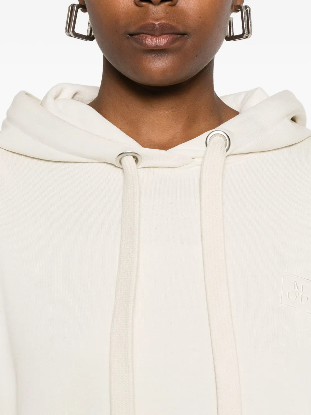 Marc O'Polo Jurk met capuchon en trekkoord Beige