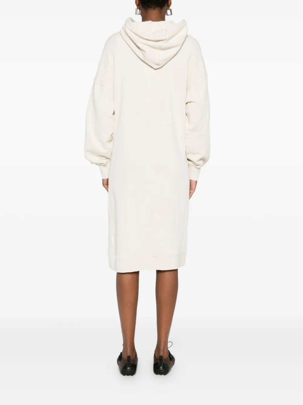 Marc O'Polo Jurk met capuchon en trekkoord Beige