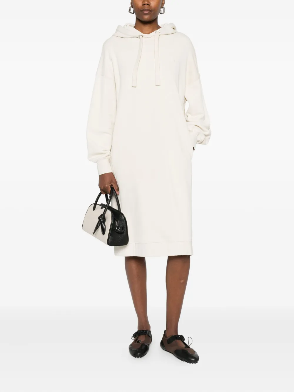 Marc O'Polo hooded drawstring dress - Beige