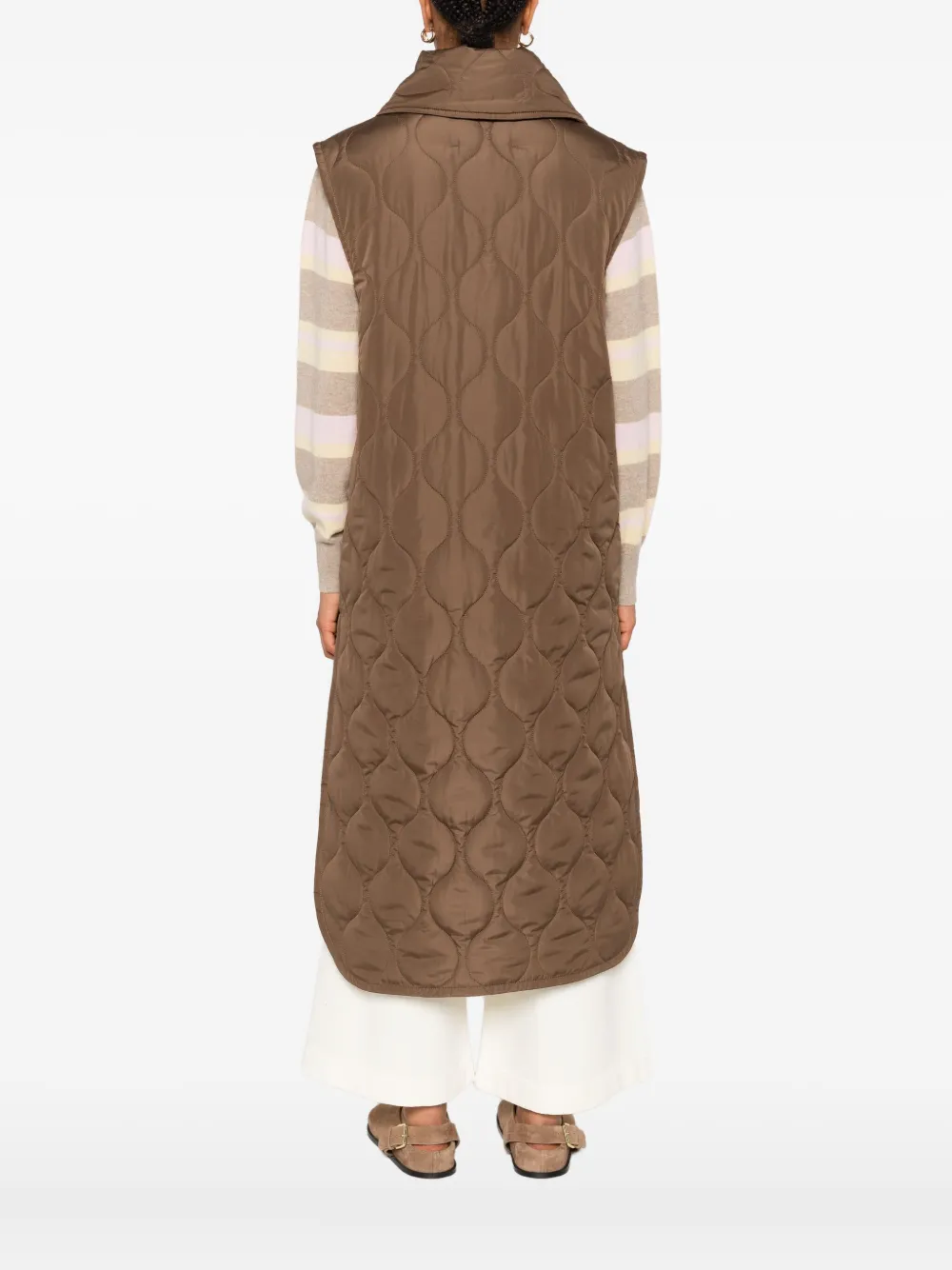Marc O'Polo quilted sleeveless coat Bruin