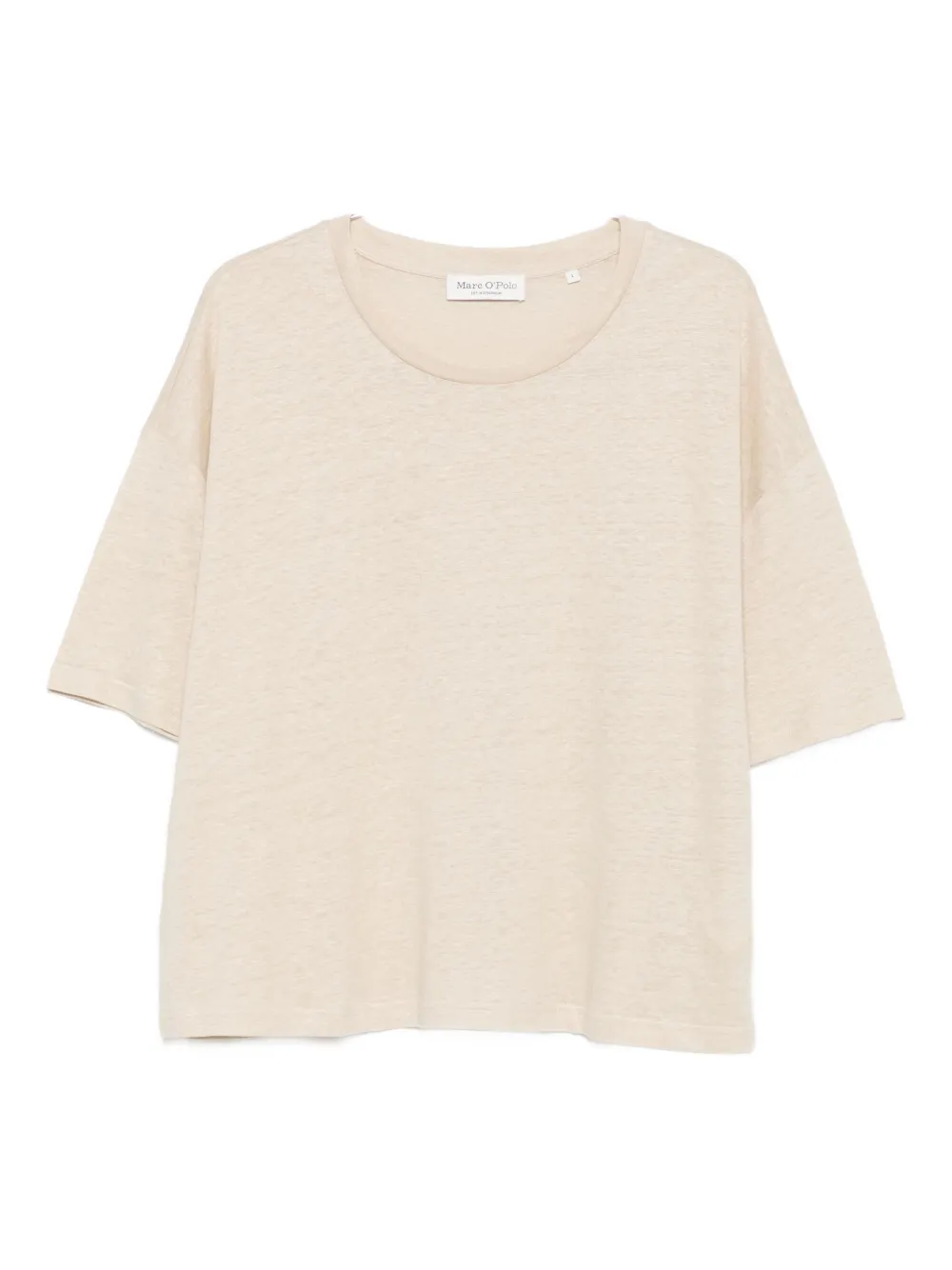 Marc O'Polo Linnen T-shirt Beige