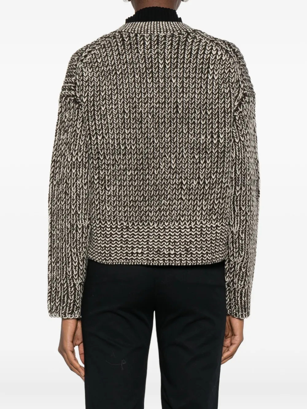 Marc O'Polo Gebreid vest met knopen Bruin