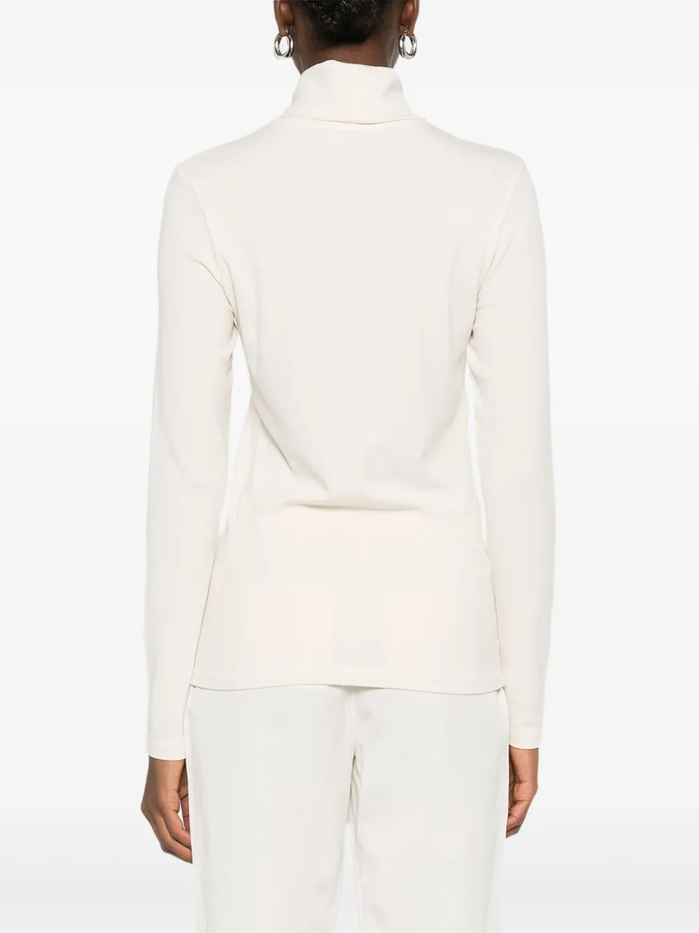 Marc O'Polo Top met col en lange mouwen Beige