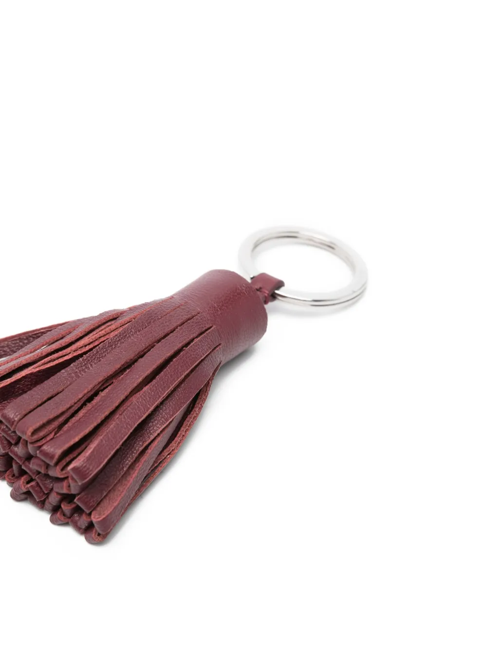 Marc O'polo Leather Tassel Keyring In Brown