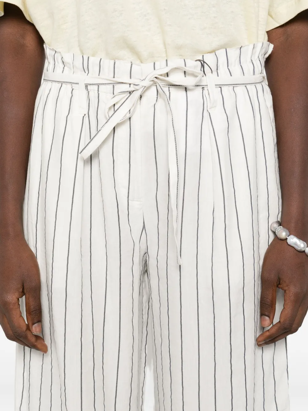 Marc O'Polo Broek met krijtstreep Wit