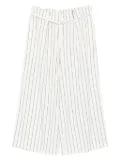 Marc O'Polo pinstriped belted trousers - White