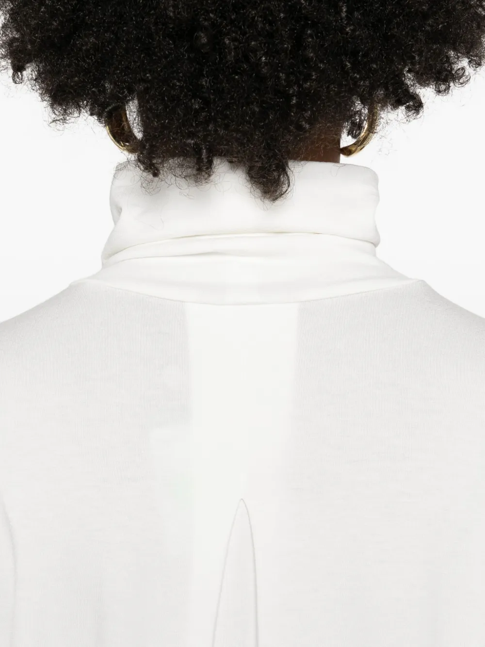 Marc O'Polo T-shirt met col en lange mouwen Wit