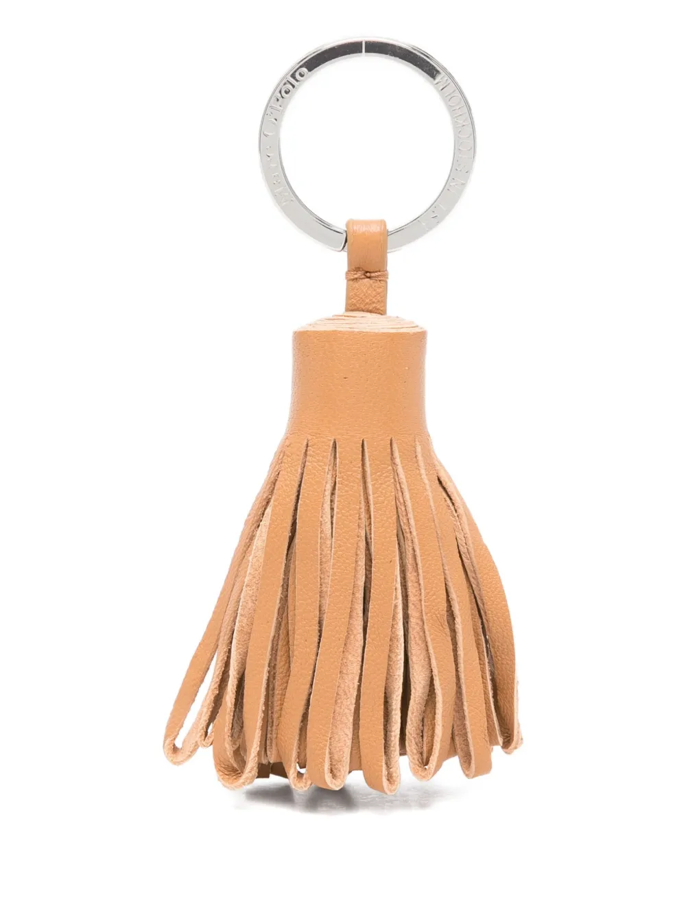 Marc O'polo Leather Tassel Keyring In Brown