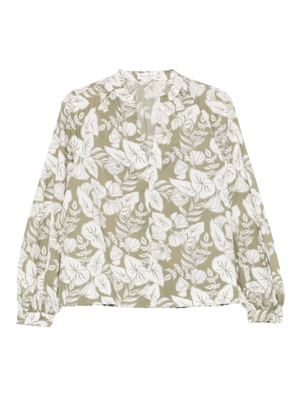 Marc O'Polo floral-print V-neck blouse | Green | Image 1