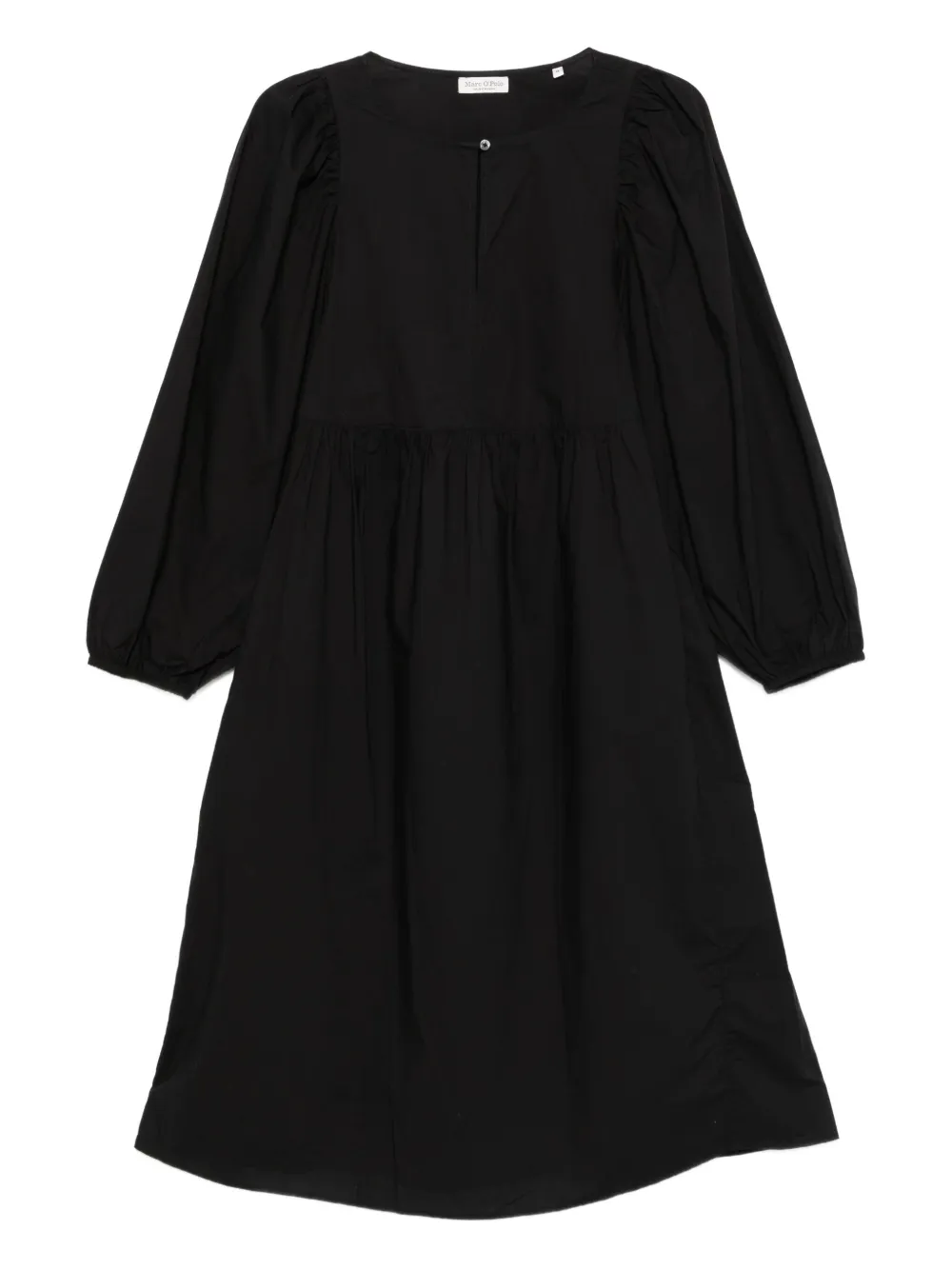Marc O'Polo puff-sleeve midi dress | Black | Image 1