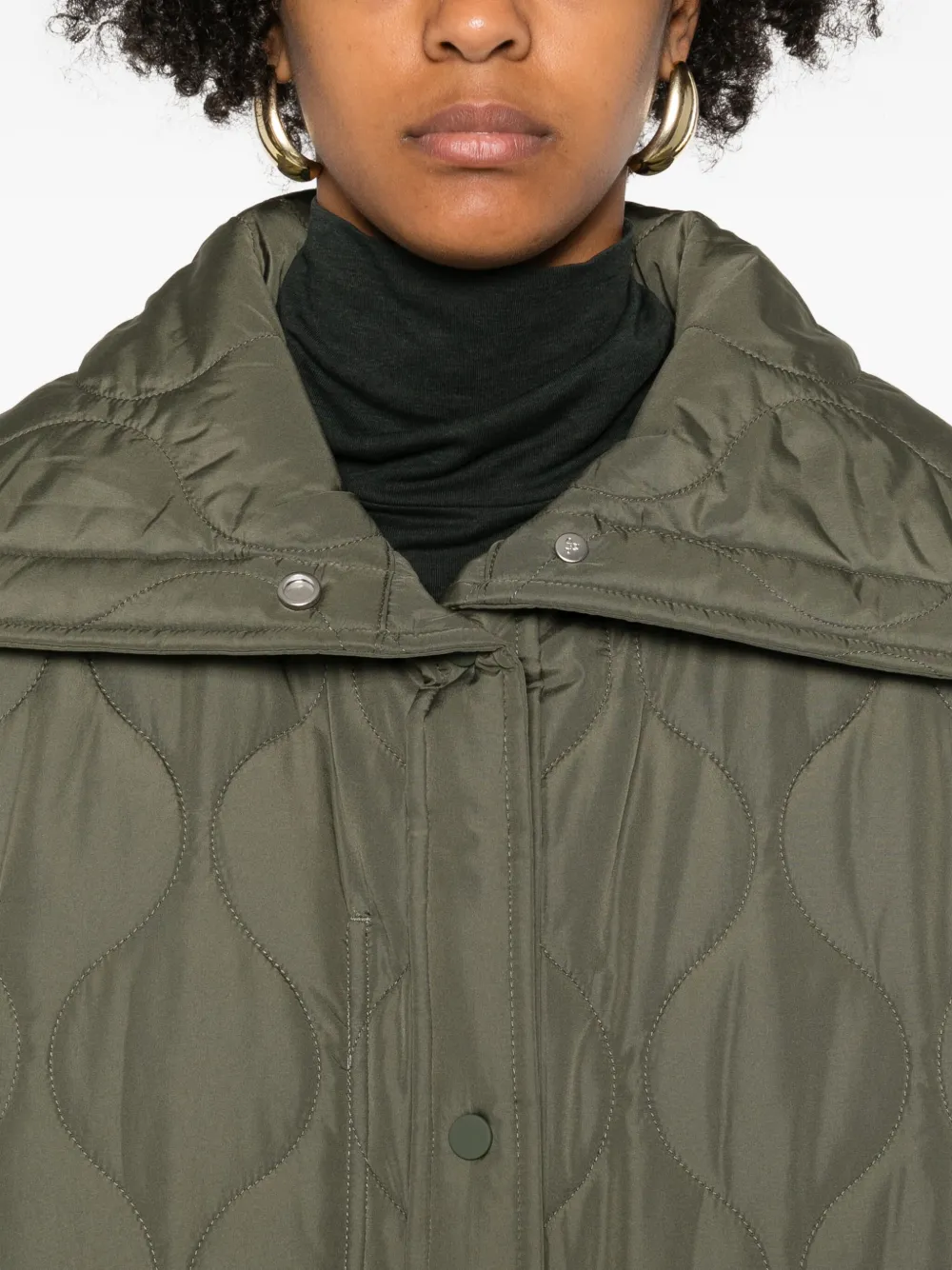 Marc O'polo Quilted Button-fastening Gilet In Neutral