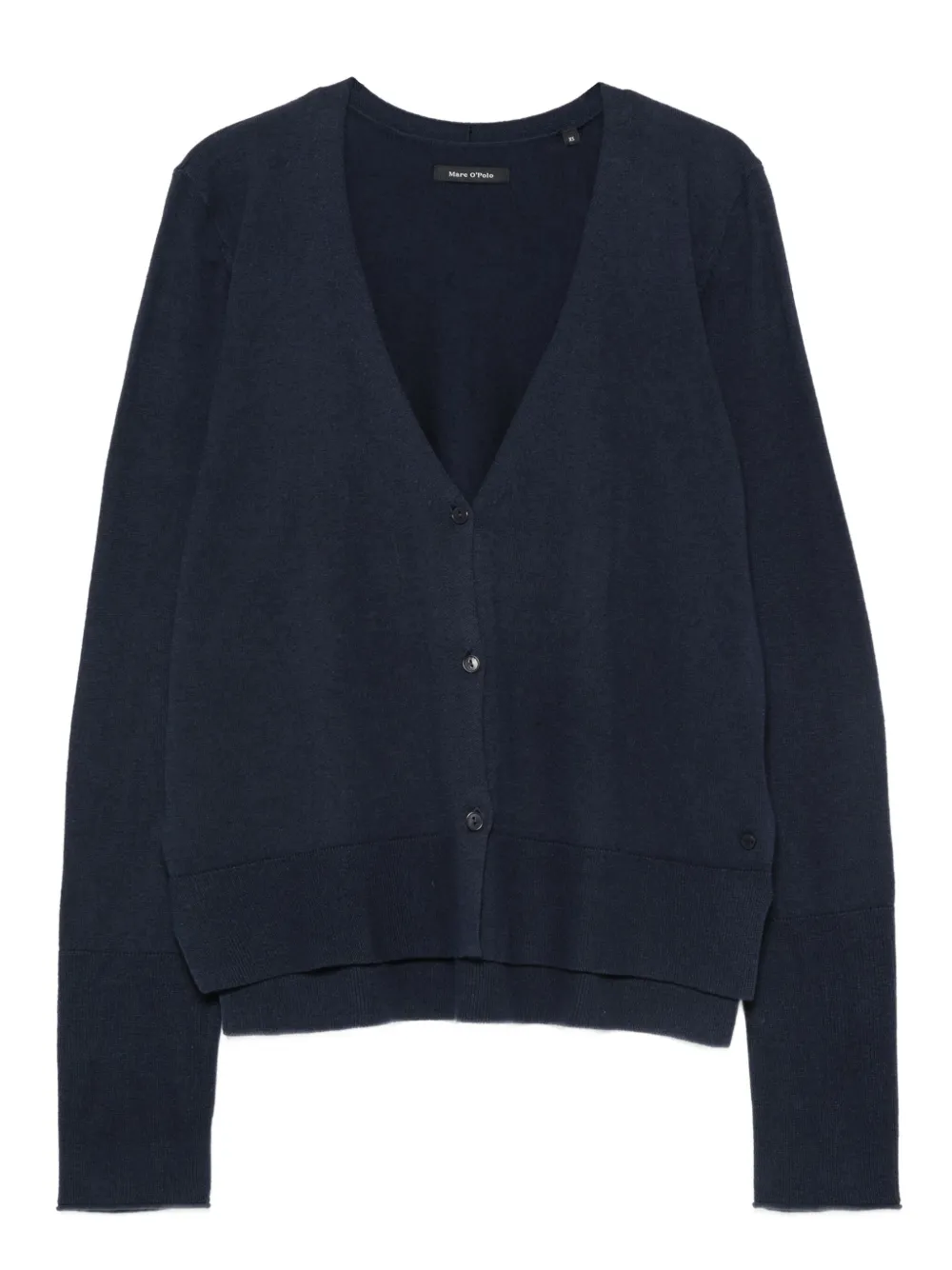 Marc O'Polo Vest met knopen en V-hals Blauw