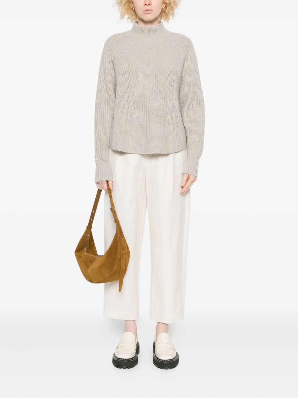 Allude high-neck ribbed-knit sweater | Knitted Sweaters | Image 2